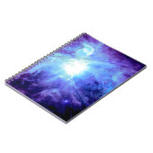 Orion Nebula Türkis Periwinkle Lavender Galaxy Notizblock (Linke Seite)