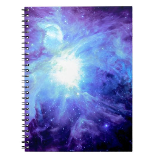 Orion Nebula Türkis Periwinkle Lavender Galaxy Notizblock (Vorderseite)