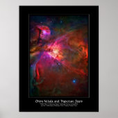 Orion Nebula und Trapezium Stars Poster (Vorne)