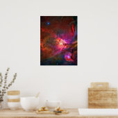 Orion Nebula und Trapezium Stars Poster (Küche)