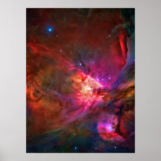 Orion Nebula und Trapezium Stars Poster (Vorne)