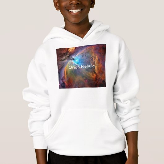 Orion Nebula Weltraumgalaxie Kinder Hoodie (Vorderseite)
