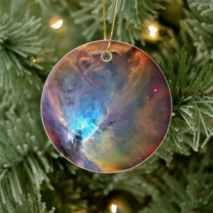 Orion Nebula Weltraumgalaxie niedriger Kontrast Keramik Ornament