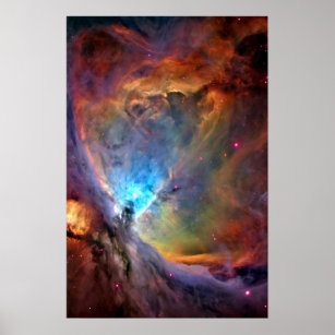 Orion Nebula Weltraumgalaxie niedriger Kontrast Poster