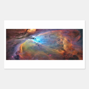 Orion Nebula Weltraumgalaxie niedriger Kontrast Rechteckiger Aufkleber