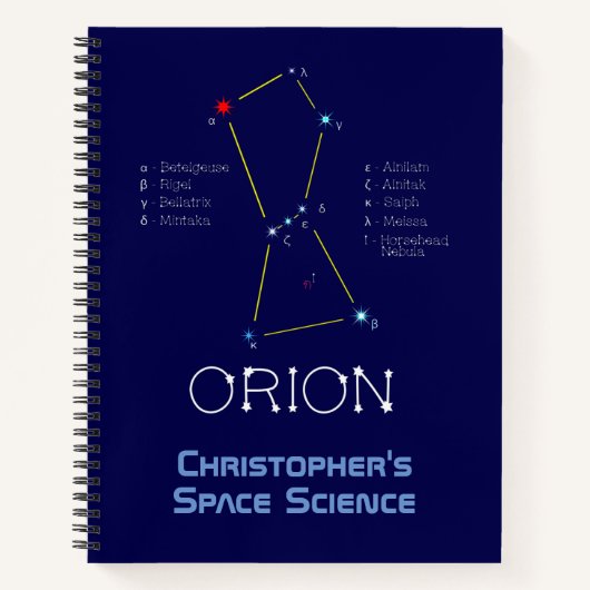 Orion Notizblock (Vorderseite)