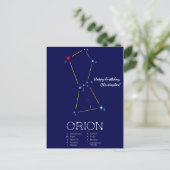 Orion Postkarte (Stehend Vorderseite)