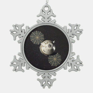 Orion-Raumschiff Schneeflocken Zinn-Ornament