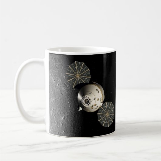 Orion Spacecraft am Lunar Kaffeetasse (Links)