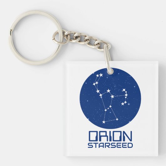 Orion Starseed Schlüsselanhänger - Blau & Weiß Des (Vorderseite)