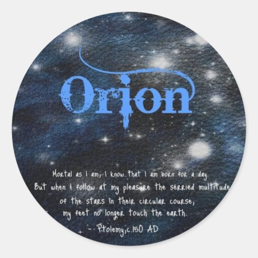 Orion Sticker (Vorderseite)