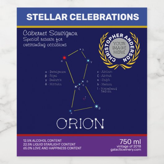Orion Weinetikett (Einzelnes Label)
