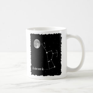 Orions-Konstellation mit Vollmond Kaffeetasse