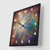 Orions-Nebelfleck-Astronomie-Foto Quadratische Wanduhr (Winkel)