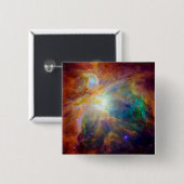 Orions-Nebelfleck Hubble Spitzer Raum Button (Vorne & Hinten)