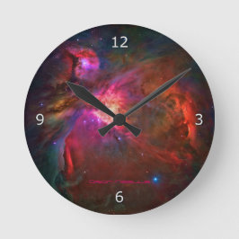 Orionsnebelfleck-und -trapez-Sterne Runde Wanduhr