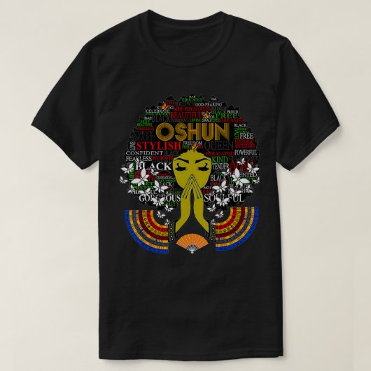 Orisha Oshun Göttin der Göttin Gottheit, Weiblichk T-Shirt (Design vorne)