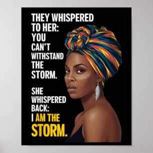 Orisha Oya I Be The Storm - Black History Mont Si Poster