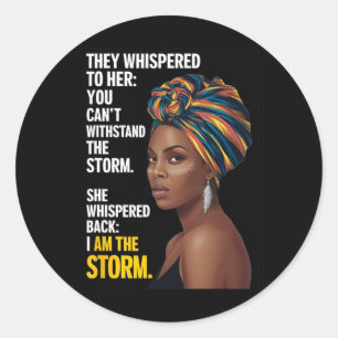 Orisha Oya I Be The Storm - Black History Mont Si Runder Aufkleber
