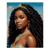 Orisha Yemaya Water Goddess Art Poster (Vorderseite)