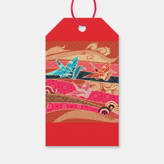 Orizuru Festival Pattern Geschenkanhänger (Vorderseite)