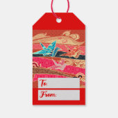 Orizuru Festival Pattern Geschenkanhänger (Rückseite)