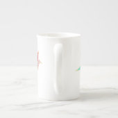 Orizuru Kimono Pattern Porzellantasse (Rückseite)