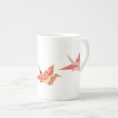 Orizuru Kimono Pattern Porzellantasse (Vorderseite Rechts)