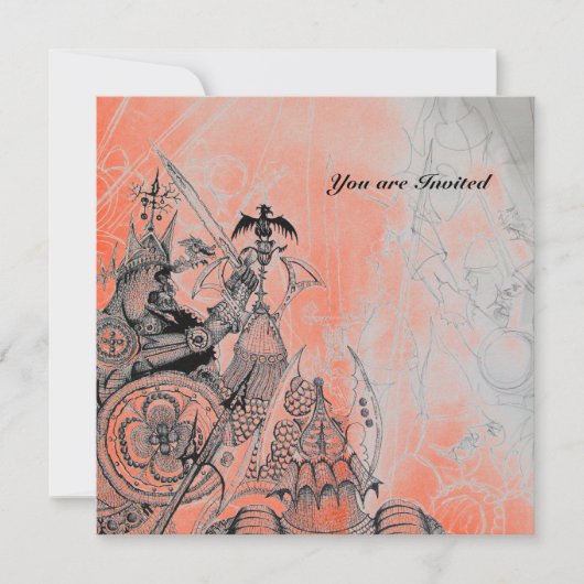 ORK-KRIEG, Schwarz-weiß rot Einladung (Vorderseite)