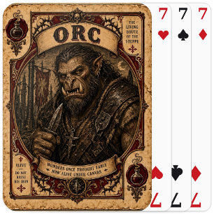Ork, Vintage Zirkusmonster Spielkarten