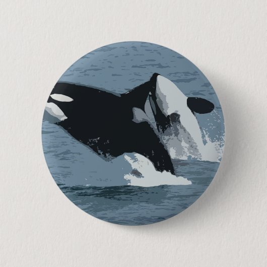 Orka Wal Button (Vorderseite)