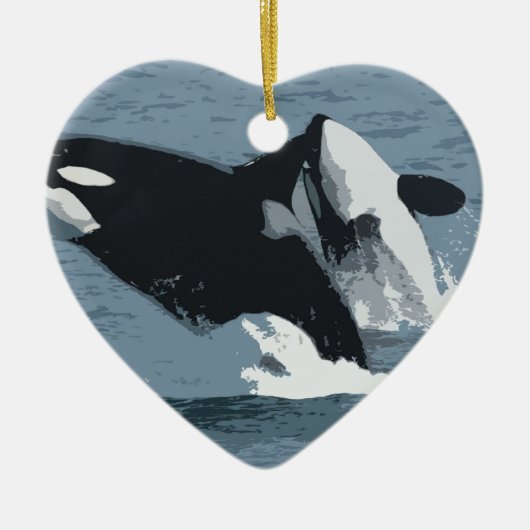 Orka Wal Keramikornament (Vorne)