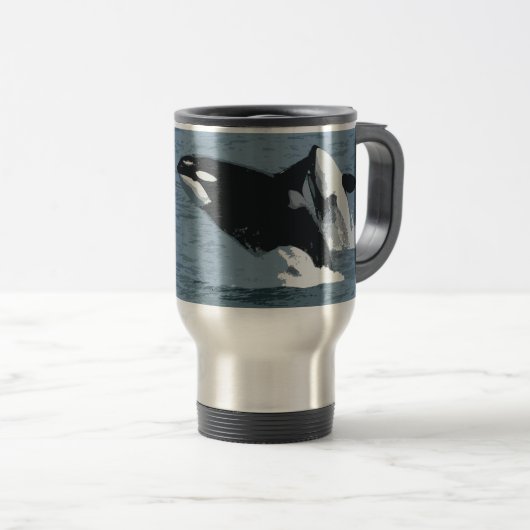 Orka Whale Reisebecher (VorderseiteRechts)