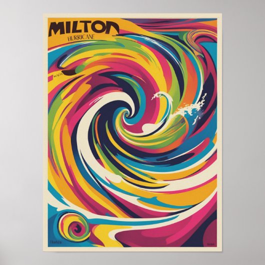 Orkan Milton Oktober 9 2024 Florida Poster (Vorne)