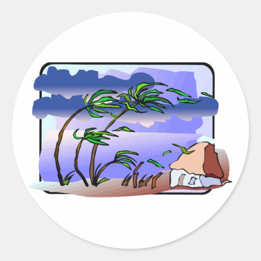 Orkansticker Runder Aufkleber (Vorderseite)