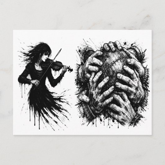 Orkney Ba greifende Hände Postkarte (Vorderseite)