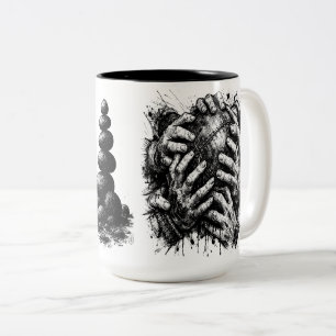 Orkney Ba greifende Hände Zweifarbige Tasse