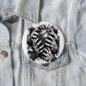 Orkney Dark Art Ink Illustration – Greifende Hände Button (Beispiel)