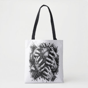 Orkney Dark Art Tintenillustration – Greifende Hän Tasche