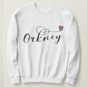 Orkney Flag in Heart, Northern Isles, Schottland Sweatshirt