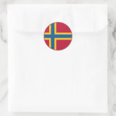 Orkney-Flagge Runder Aufkleber (Tasche)