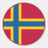 Orkney-Flagge Runder Aufkleber (Vorderseite)