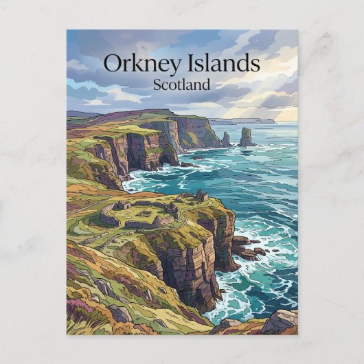 Orkney-Inseln Schottland Postkarte (Vorderseite)