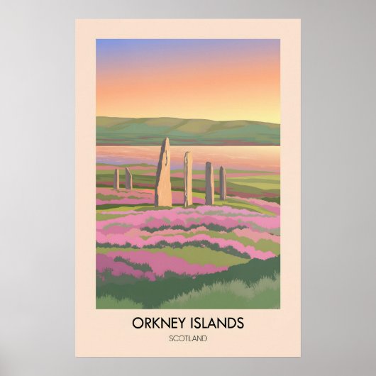 Orkney-Inseln Schottland Reiseplakat Poster (Vorne)
