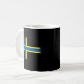 Orkney Islands Flag St Magnusu2019 Cross Orcadians Kaffeetasse (Vorderseite Links)