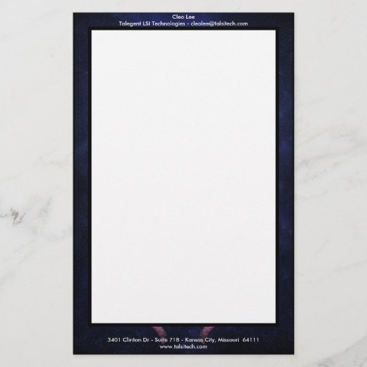 Orkolon Starfield Briefpapier (Vorderseite)