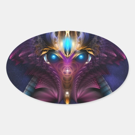 Orkolon Starfield Ovaler Aufkleber (Vorderseite)