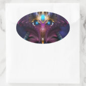 Orkolon Starfield Ovaler Aufkleber (Tasche)