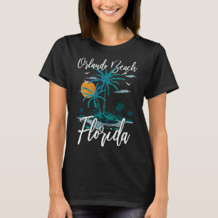 Orlando Beach Florida Familienurlaub Palm Tree Su T-Shirt