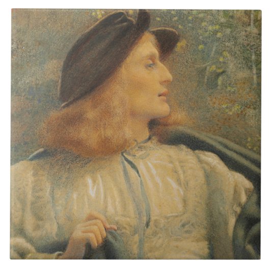 Orlando (Beautiful Young Man) (von E.R. Hughes) Fliese (Vorderseite)